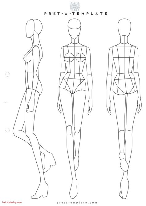 Explore Collection Of Model Sketch Template Fashion Figure Templates