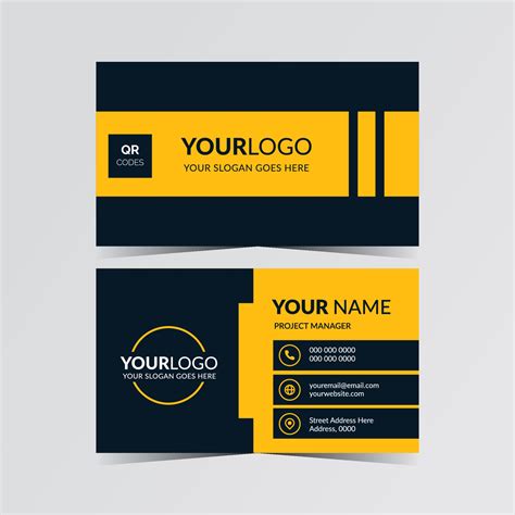 Front And Back Side Business Card Template 2037299 Vector Art At Vecteezy