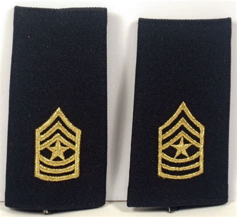 Us Army Sergeant Major Sgm Large Epaulet Soft Shoulder Boards Rank Ebay