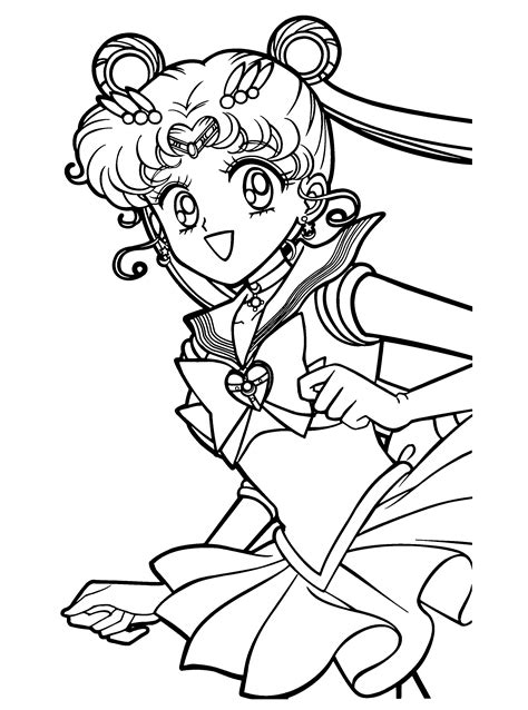 Sailor Moon Luna Coloring Pages Coloring Home