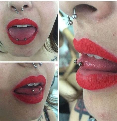 30 Gorgeous Tongue Snakebites Piercings Stud Curve Rings Page 16 Of