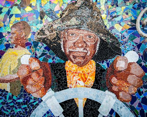 Glass Mosaic Art Man Of The Sea Photograph By William Krumpelman Pixels