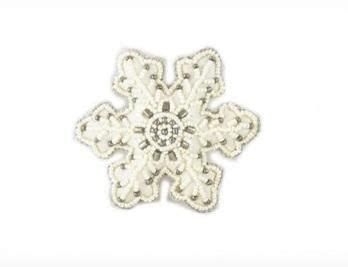 First, fold the paper over into a triangle. White Metallic Snowflake Christmas Decoration http://www ...