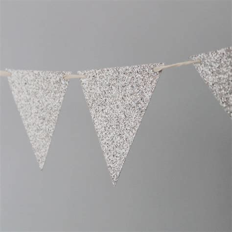 Silver Glitter Party Bunting By Postbox Party