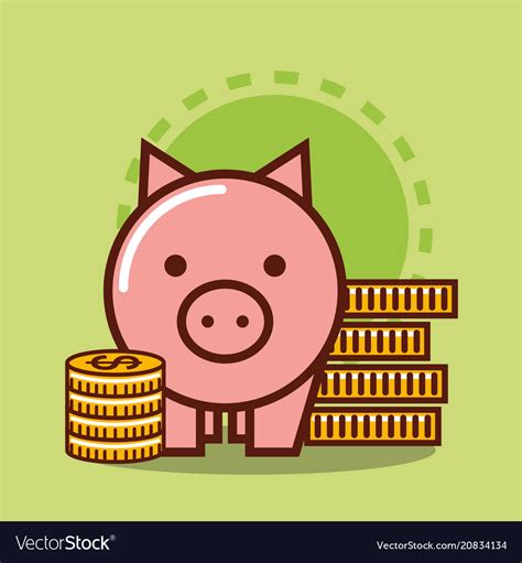 Piggy Bank Money Royalty Free Vector Image Vectorstock