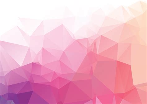 Pink Abstract Geometric Rumpled Triangular Low Poly Style Vector