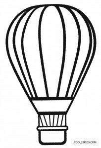 Opens in a new window; Hot Air Balloon Preschool Coloring Page | Balloon template ...