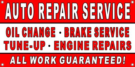 Auto Repair Service Vinyl Banner Sign Etsy
