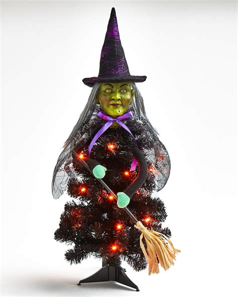 Led Lighted Halloween Character Tree With Spooky Holiday Accents