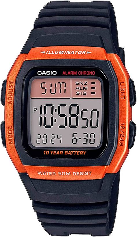 Casio Mens Digital Quartz Watch With Plastic Strap W 96h 4a2vef Uk Watches