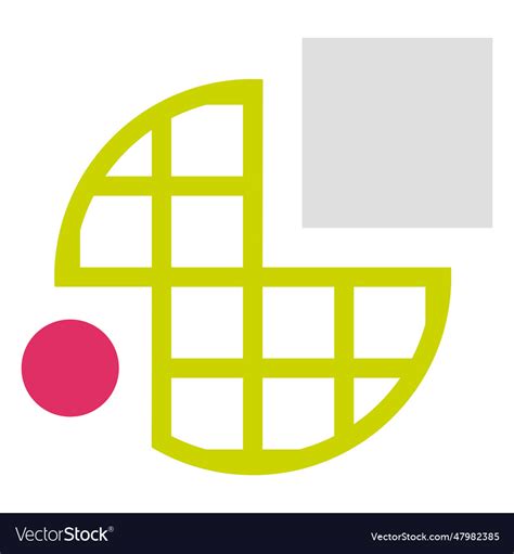 Circle Grid Shapes Logo Royalty Free Vector Image