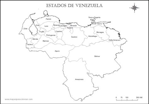 Mapa De Venezuela Con Sus Estados Y Capitales Mapa Físico Geográfico