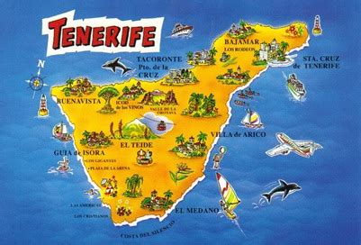 En los mapas aparece toda la red viaria de la provincia clasificada como autopistas, nacionales Working Holidays & Summer Jobs in Tenerife 2016