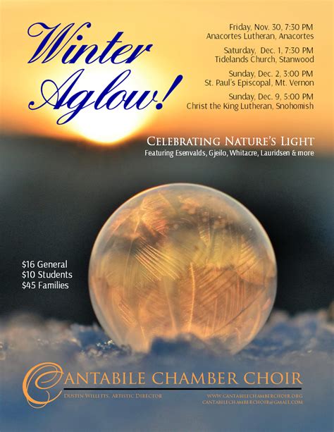 Cantabile Winter 2018 Concert Schedule — Cantabile Chamber Choir