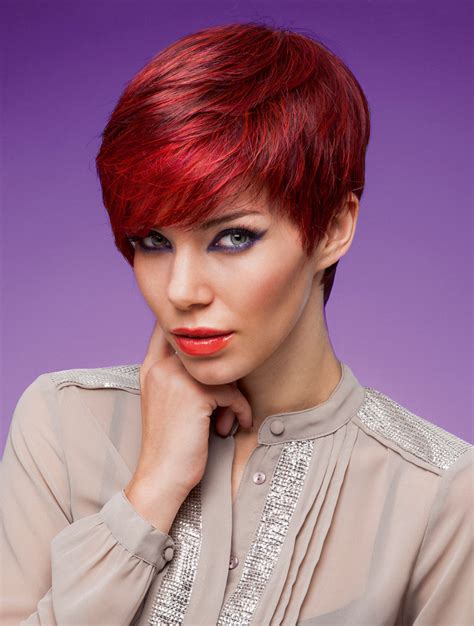 Wholesome Red Monofilament Cropped Synthetic Wigs 20 Synthetic Lace Wig