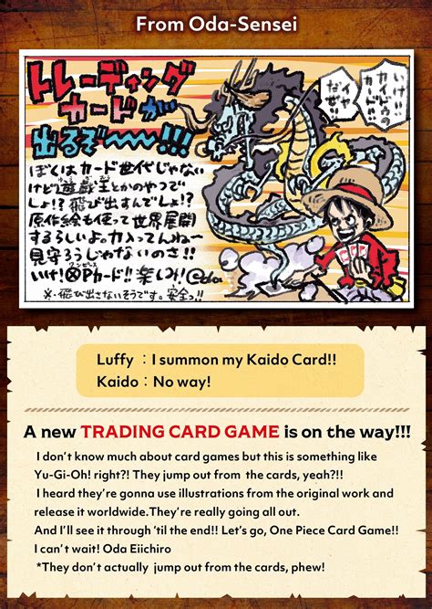 One Piece Card Game Announced By Bandai Gamerbraves