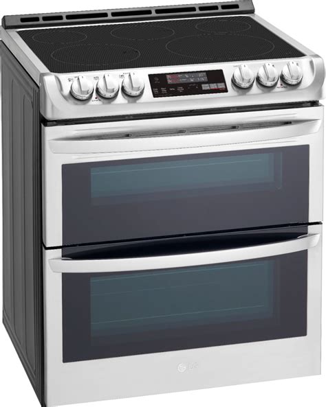 Lg 73 Cu Ft Self Clean Slide In Double Oven Electric Smart Wi Fi