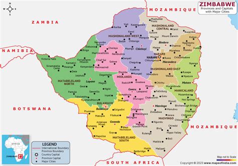 Zimbabwe Map Hd Political Map Of Zimbabwe