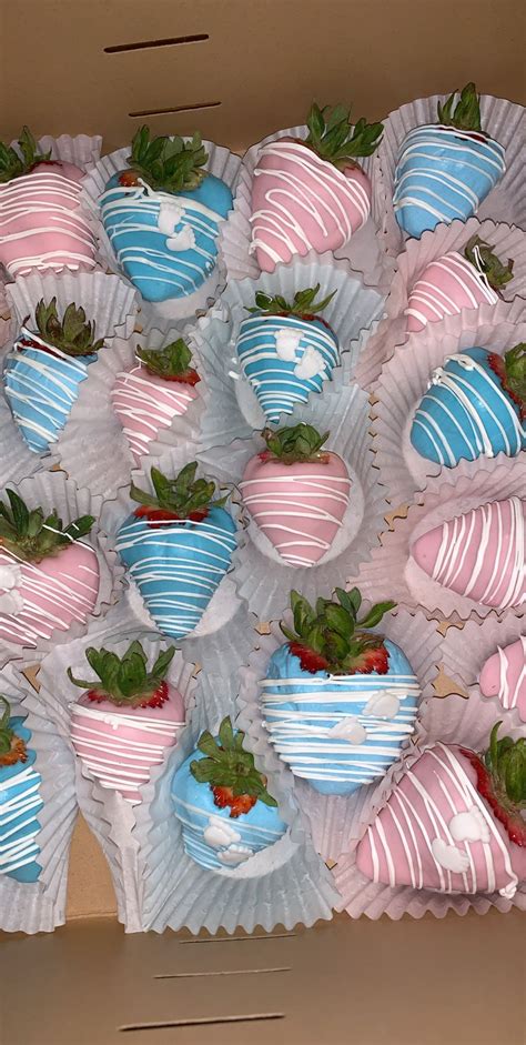Gender Reveal Chocolate Covered Strawberries Coconut Hot Chocolate Pink Snacks