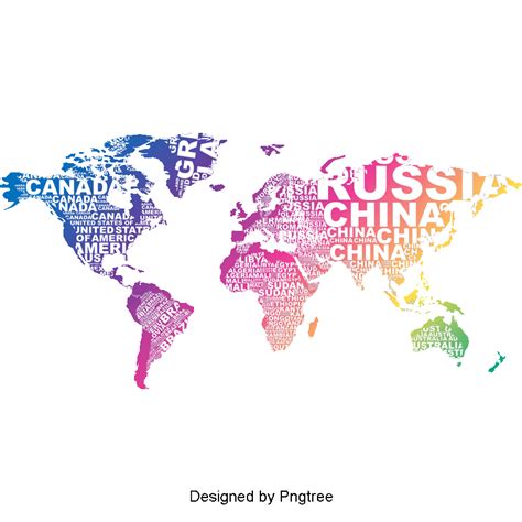 Vector Creative English Letter World Map Png And Psd World Map Design