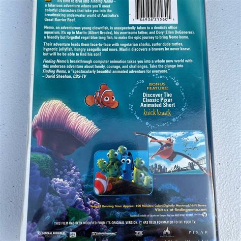 Finding Nemo Pixar Disney Vhs Movie Etsy Denmark