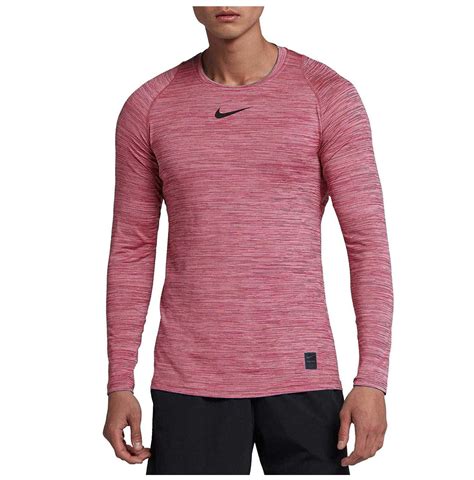 Nike Mens Dri Fit Pro Long Sleeve Training Shirt X Large Gym Red
