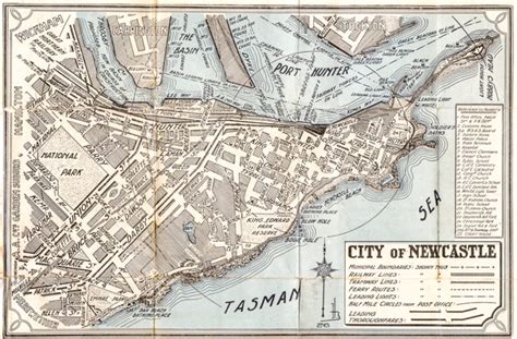 Street Directory Map Of Newcastle Nsw Circa 1929 2 Photo Time Tunnel