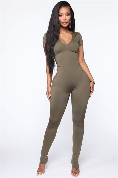 right about tight jumpsuit olive in 2020 tight jumpsuits swag outfits for girls bodysuit