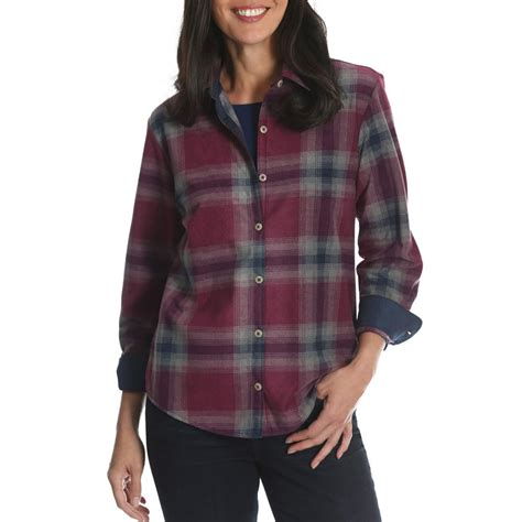 Lee Riders Lee Riders Womens Long Sleeve Knit Fleece Shirt Walmart