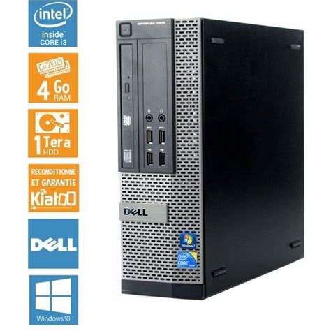 Pc Bureau Dell Optiplex 790 Intel Core I3 4 Go Ram 1 To Disque Dur