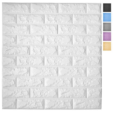 Buy Art3d 5 Pack Self Adhesive Foam Brick Wall Panels For Interior Wall