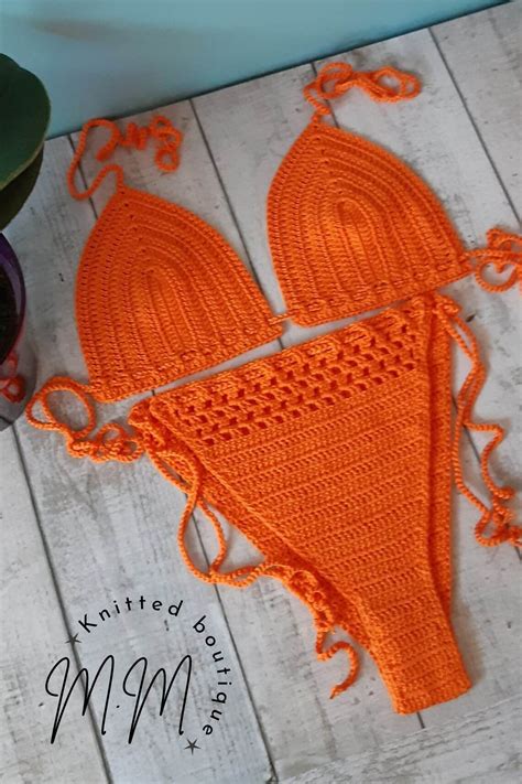 crochet bikini set 2 piece swimwear handmade crochet swimsuit etsy