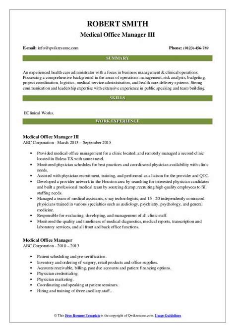 Healthcare Office Manager Resume Sample Nathan