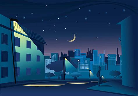 Cityscape Night Clipart Background