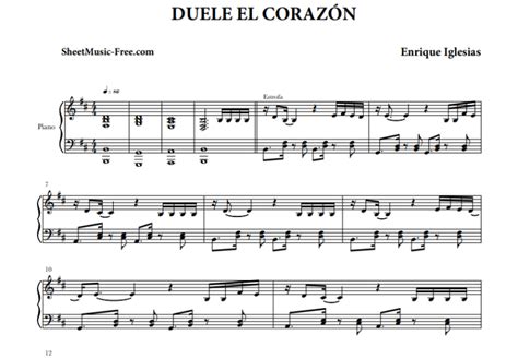 Enrique Iglesias Ft Wisin Duele El Corazon Free Sheet Music PDF For