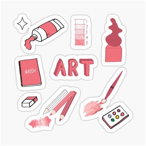 Peach Art School Subject Sticker Pack Sticker By The Goods Artofit
