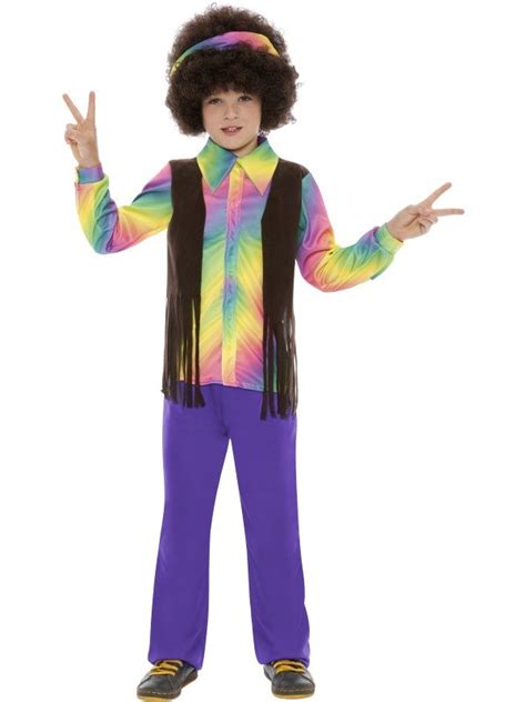 Groovy Kids 60s 70s Hippie Aroma Childrens Fancy Dress Costume Party
