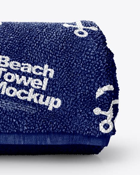 Download Rolled Beach Towel Mockup in Object Mockups on Yellow ...