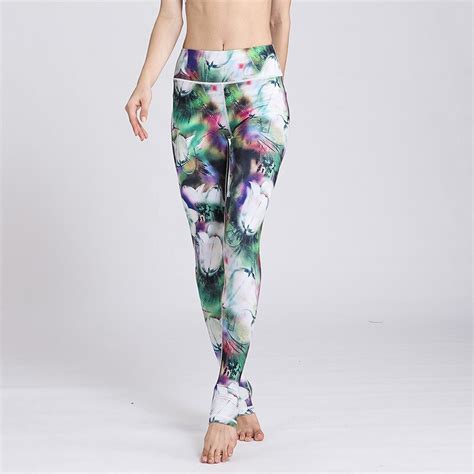 jvnengpopo new floral 3d printed leggings high waist sporting leggings women sexy skinny pants