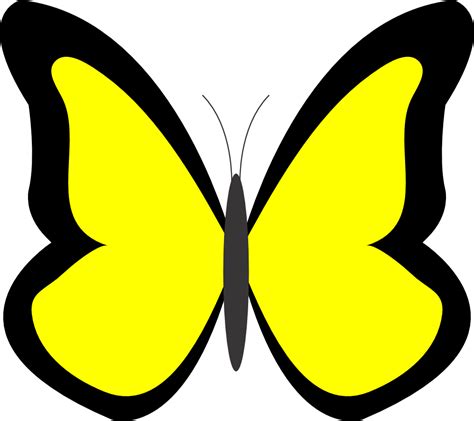 Yellow Butterfly Clipart