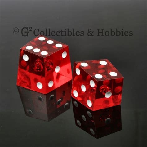 New 2 Crooked Dice Pair Transparent Red Six 6 Sided Dandd Rpg Specialty