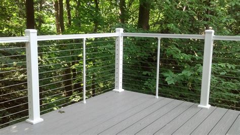 Deck cable railing hardware, type 316 stainless cable for hardwood deck railing, and stair cable railing. Jam Systems Aluminum Railings with Stainless Steel Cable