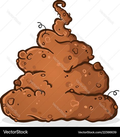 Pile Of Stinky Putrid Poop Cartoon Royalty Free Vector Image