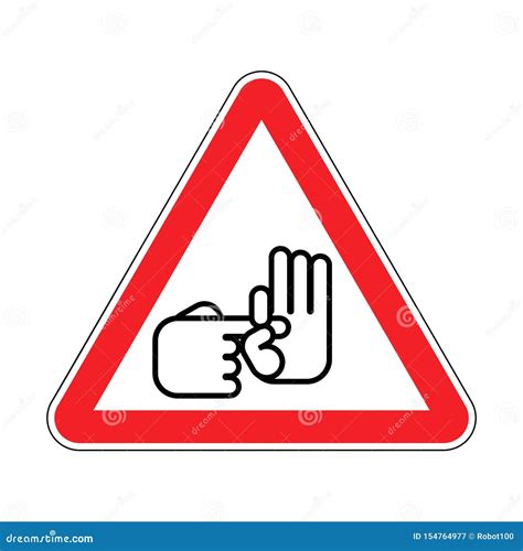 Attention Sex Gesture Caution Slang Finger Stock Vector Illustration Of Human Black 154764977