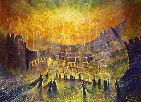 Abstract Jerusalem Painting Emerge Of A New Day In Jerusalem By Alex Levin