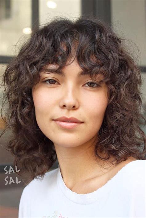 7 Recommendation Short Medium Curly Hairstyles With Bangs For Teens
