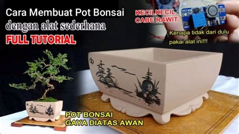 Membuat Pot Bonsai Mame‼️motif Ukir Dengan Alat Bor Barang Bekas Youtube