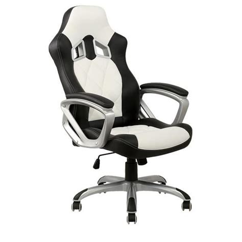 Bienvenue sur le compte institutionnel de cdiscount. Chaise de bureau blanche et noire racing - Achat / Vente ...