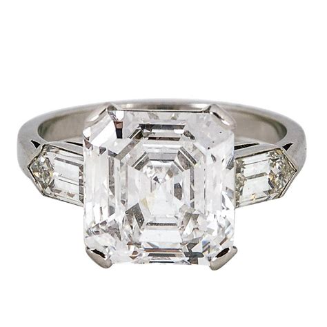 476 Carat Asscher Cut Diamond Platinum Ring At 1stdibs