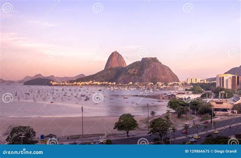 Aerial View Of Botafogo Guanabara Bay And Sugar Loaf Mountain With A